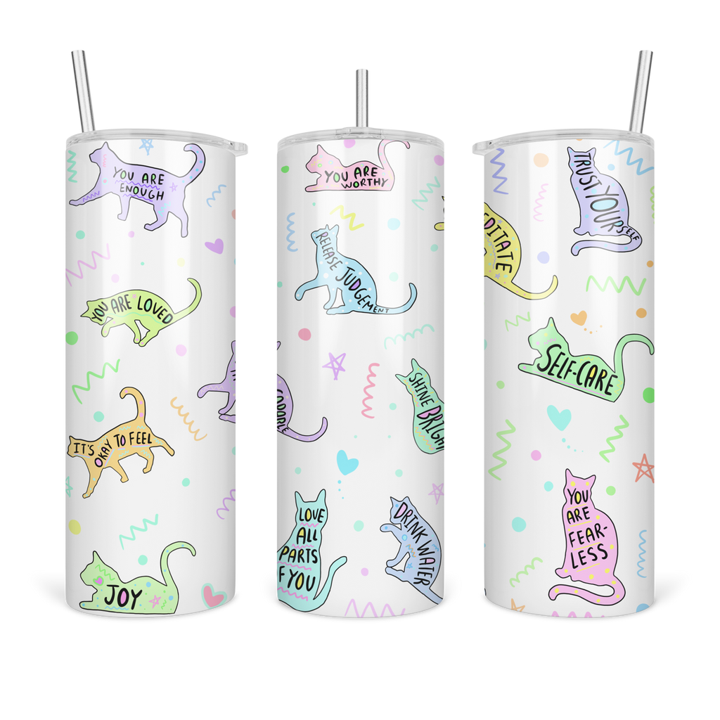 Cat Affirmations Tumbler
