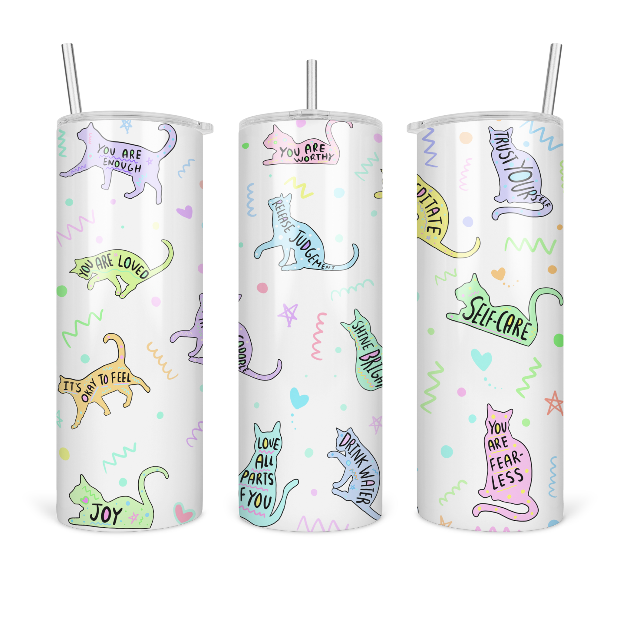 Cat Affirmations Tumbler