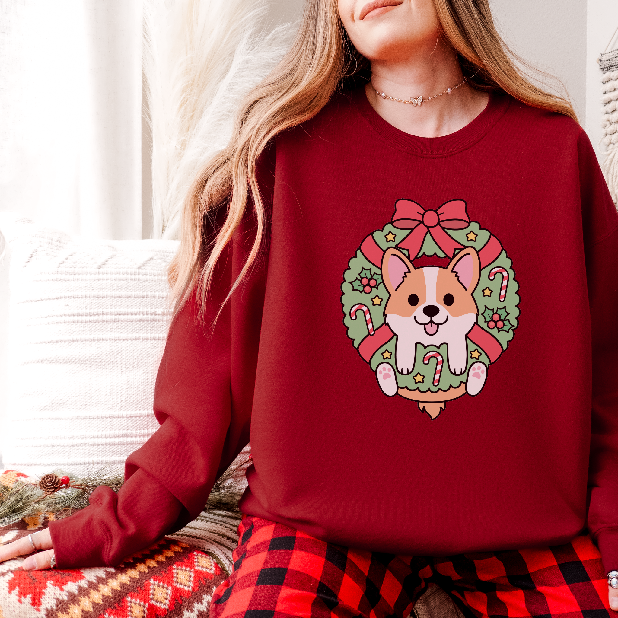 Corgi Wreath Crewneck