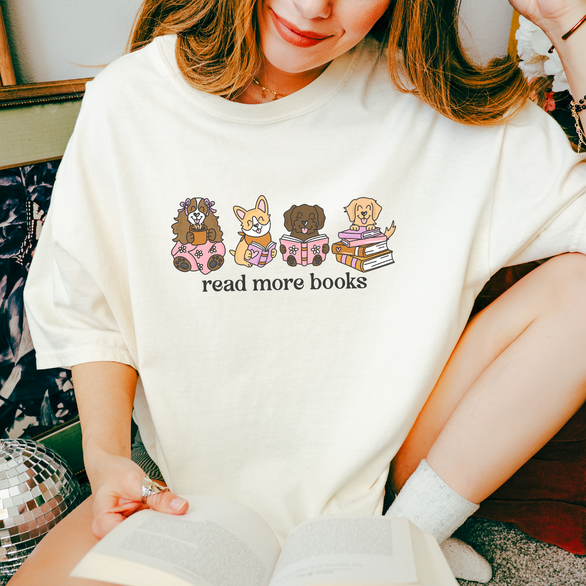 Read More Books Dog Tee
