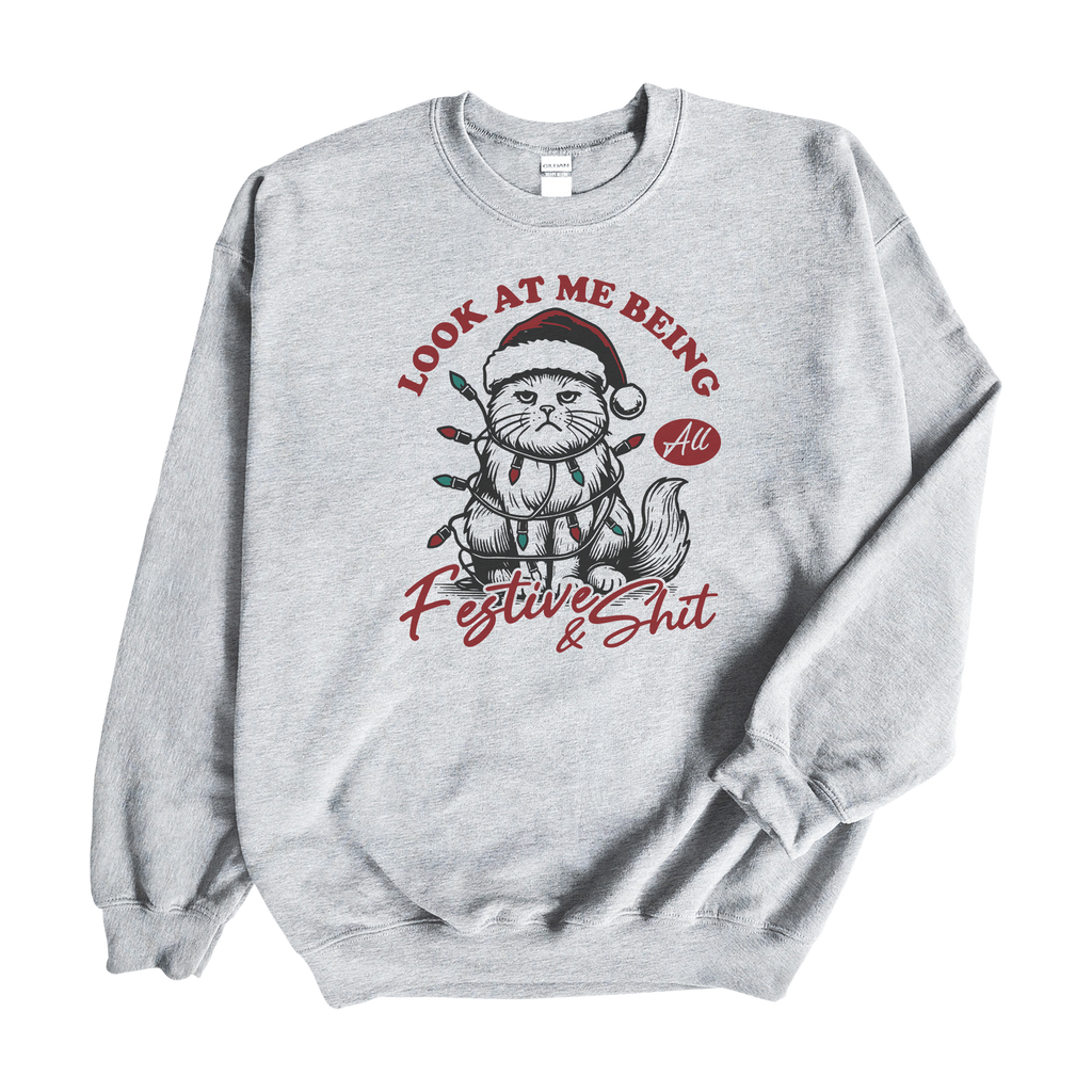 Festive Cat Crewneck