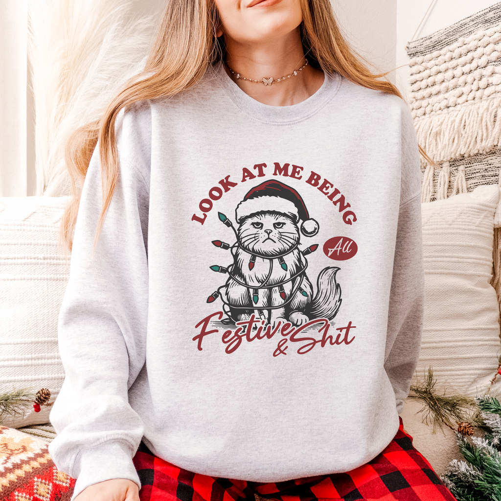 Festive Cat Crewneck
