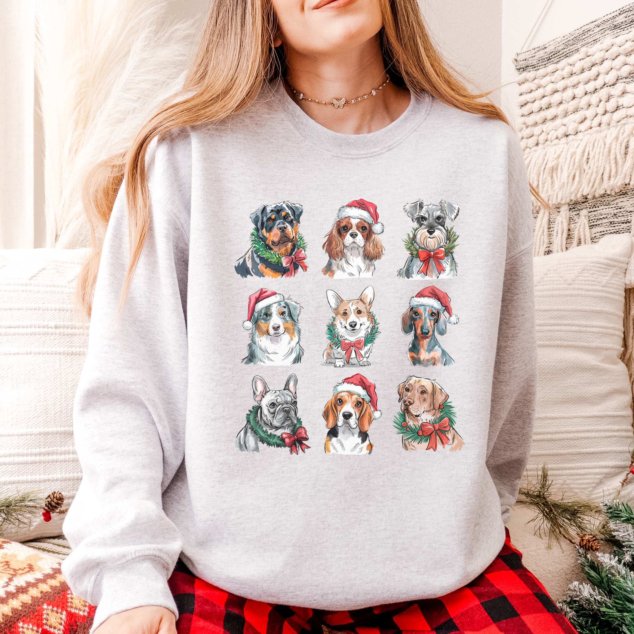 Festive Dogs Crewneck