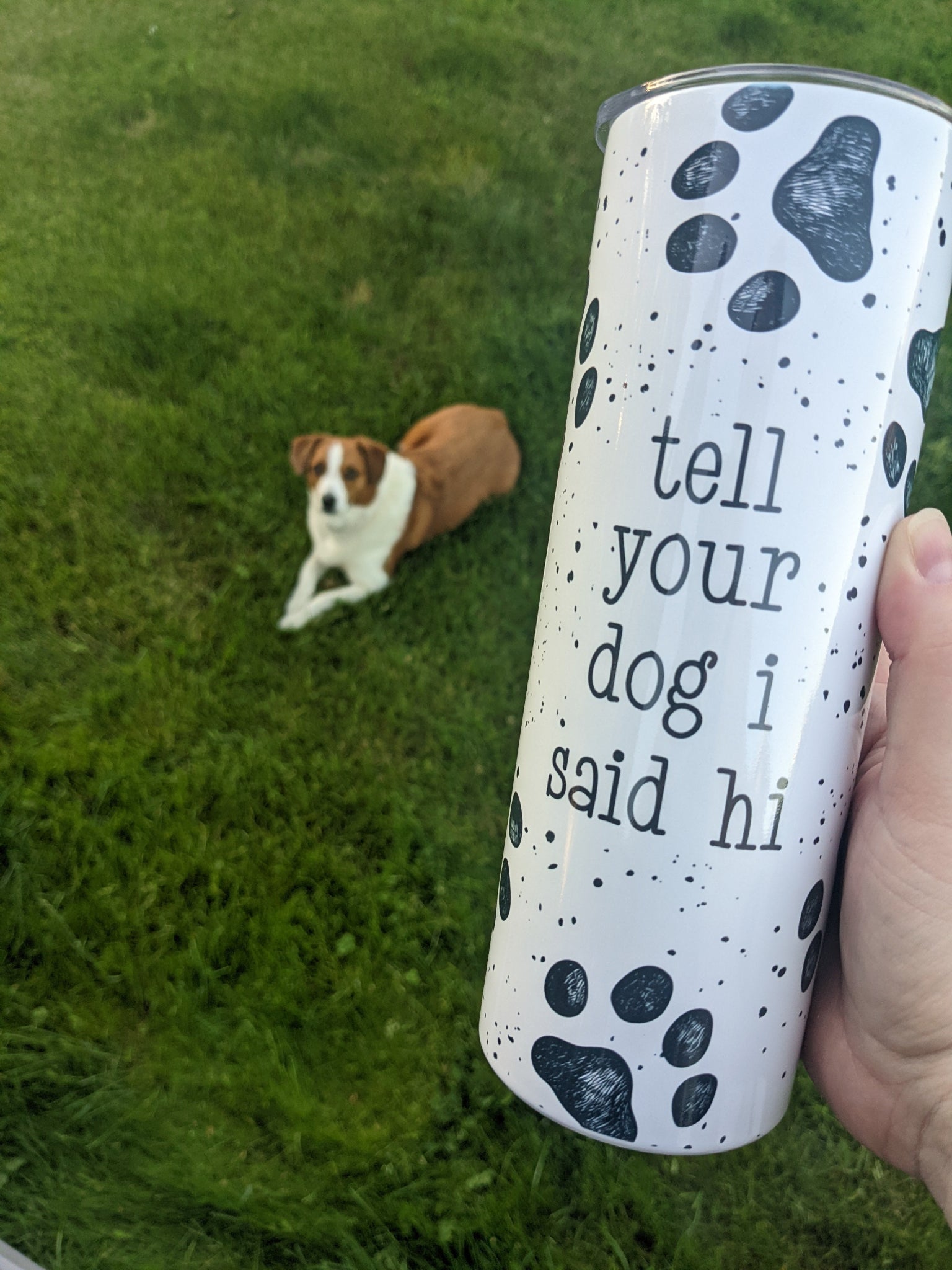Tell Your Dog Hi Tumbler