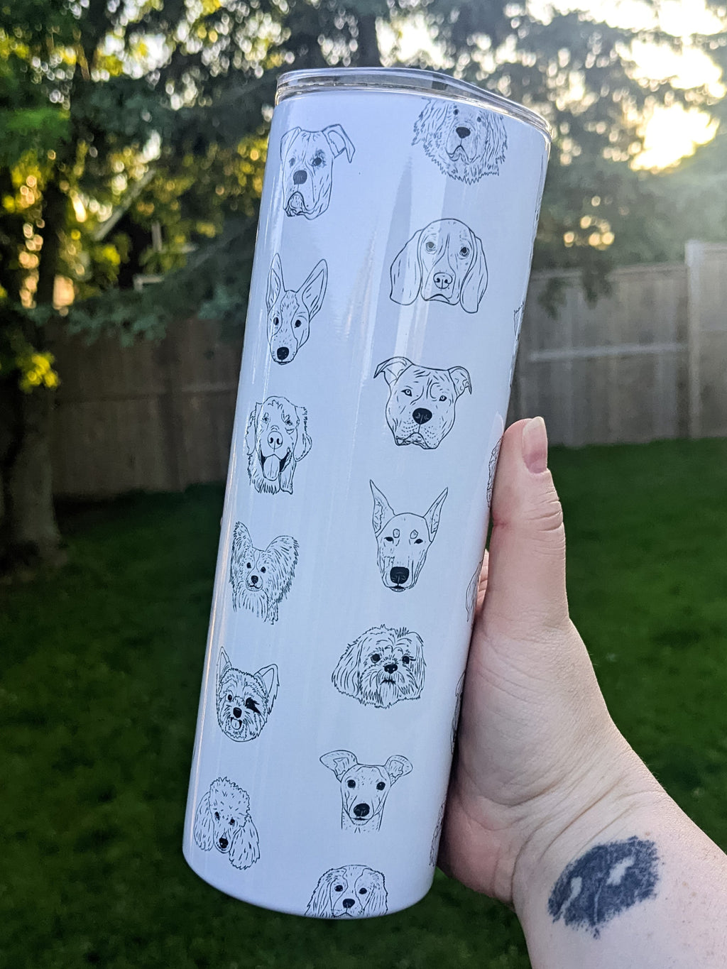 Dog Lineart Tumbler