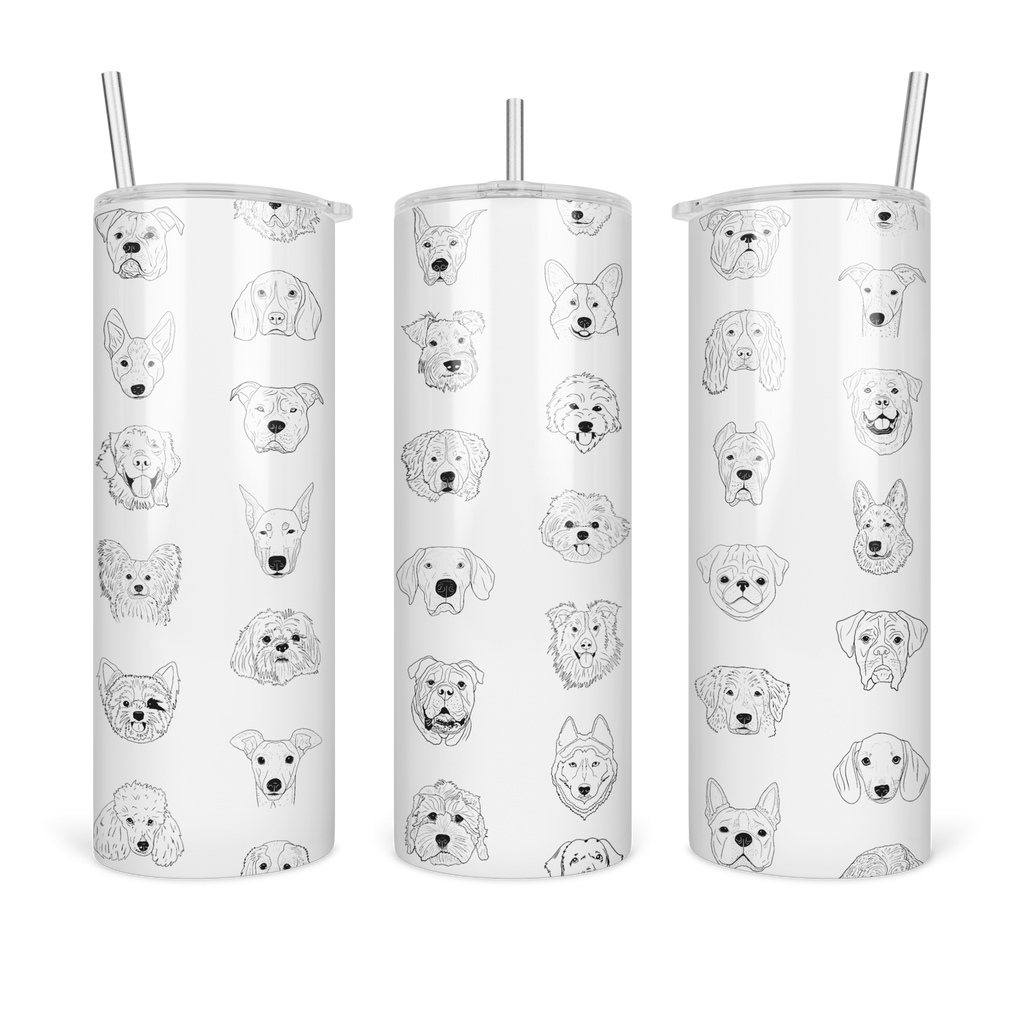 Dog Lineart Tumbler