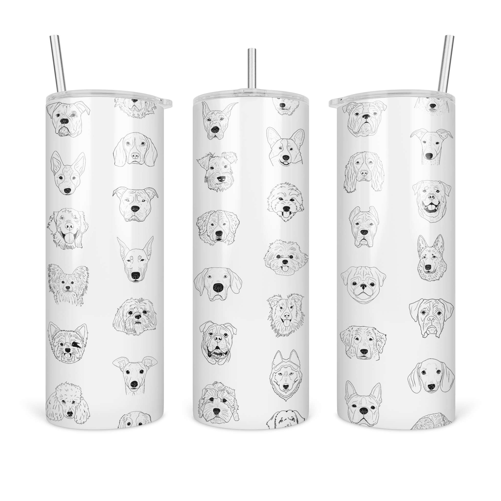 Dog Lineart Tumbler