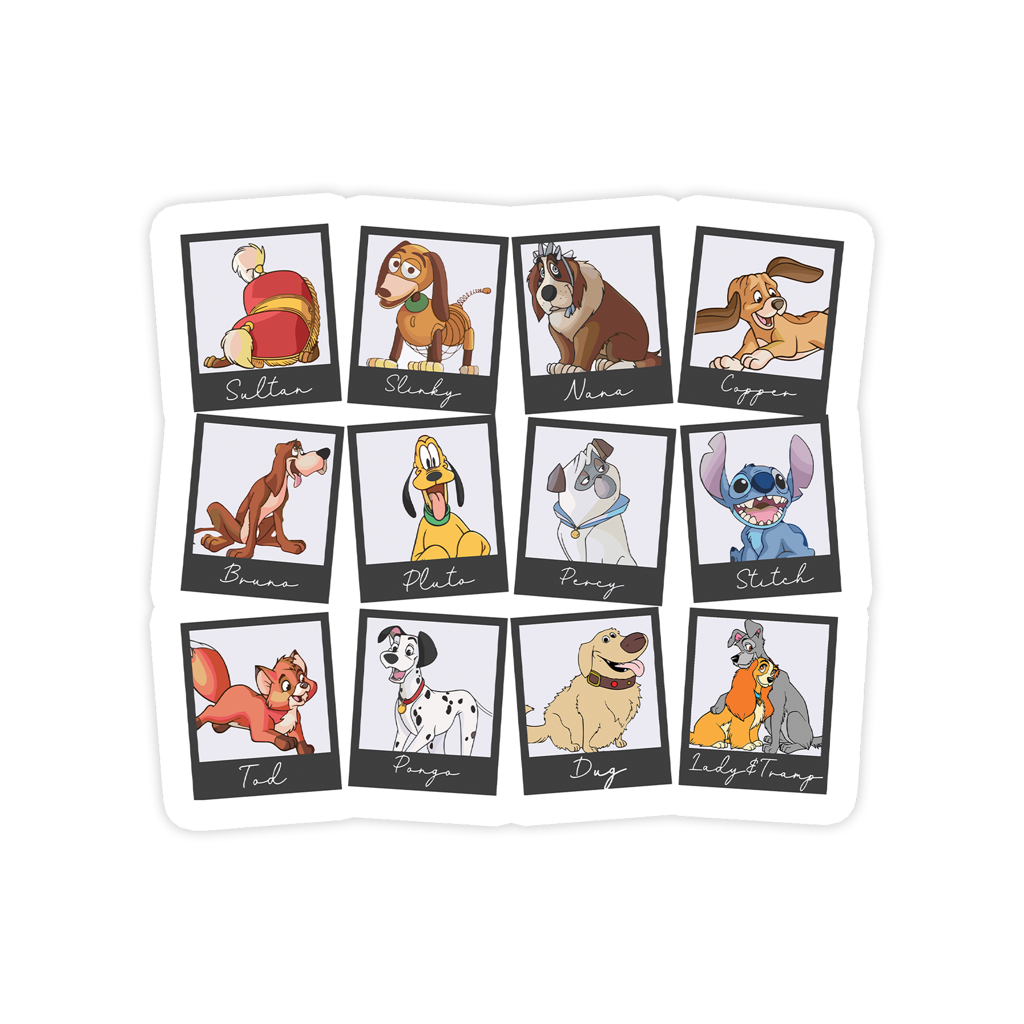Disney Dogs Polaroid Sticker