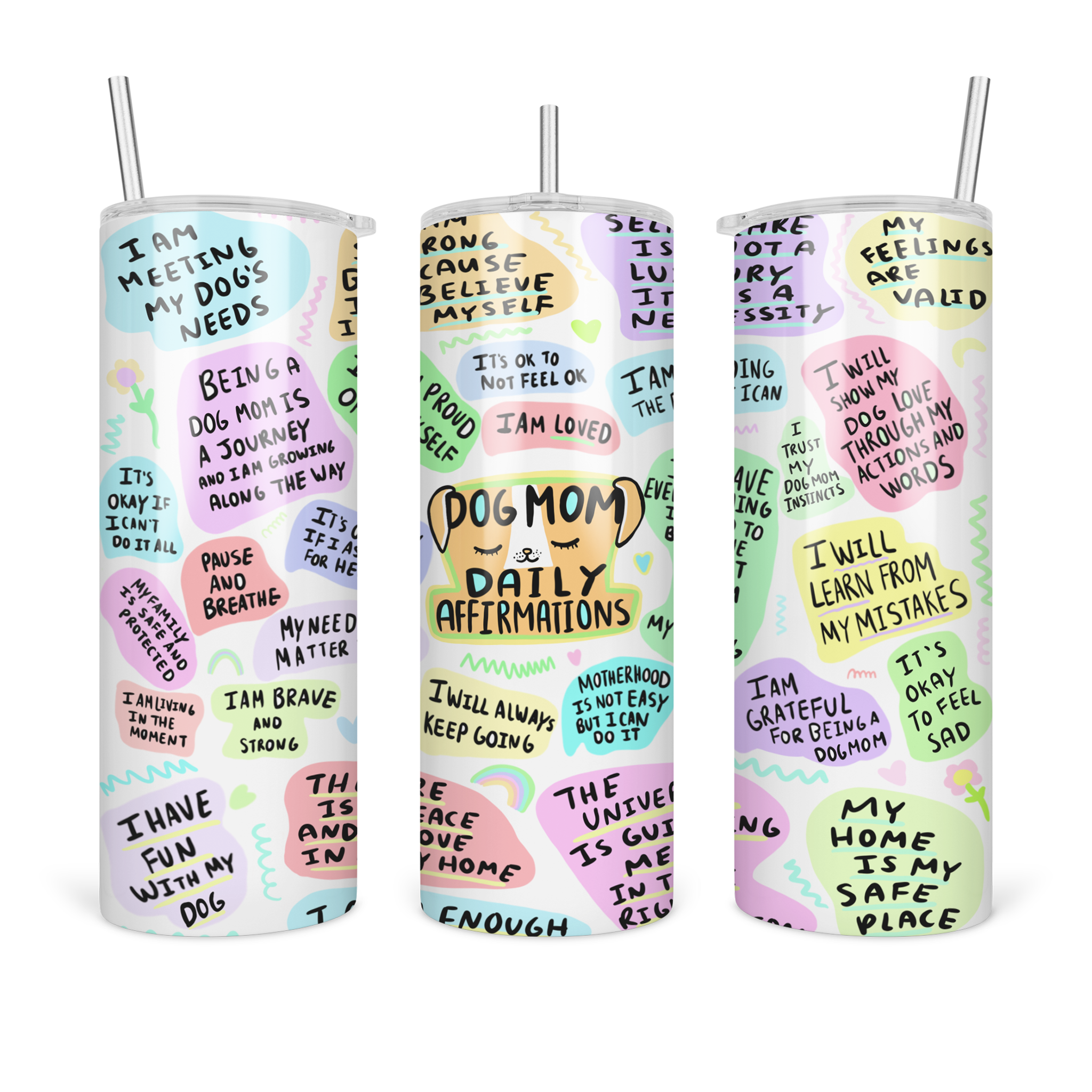 Dog Mom Affirmations Tumbler