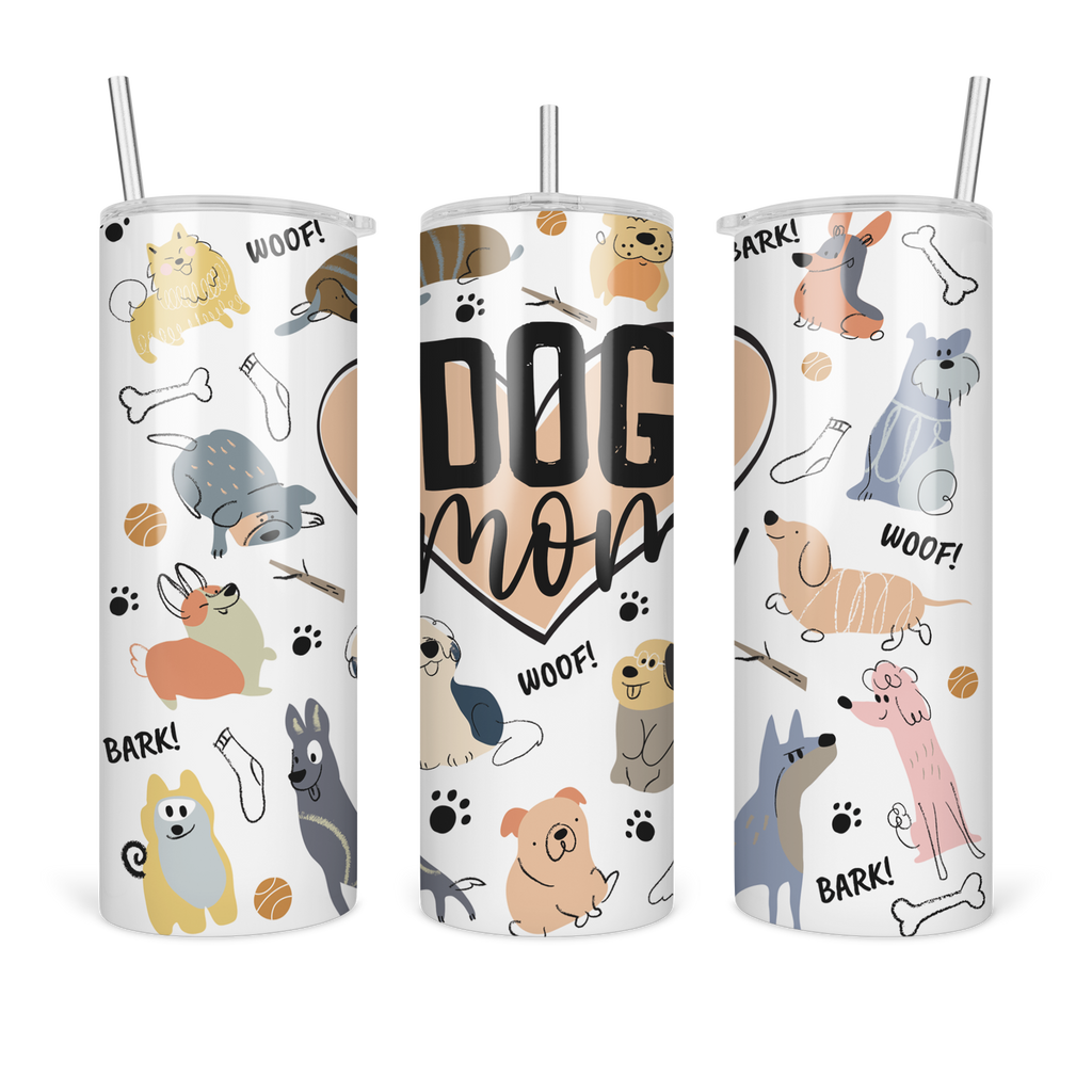 Dog Mom Cartoons Tumbler
