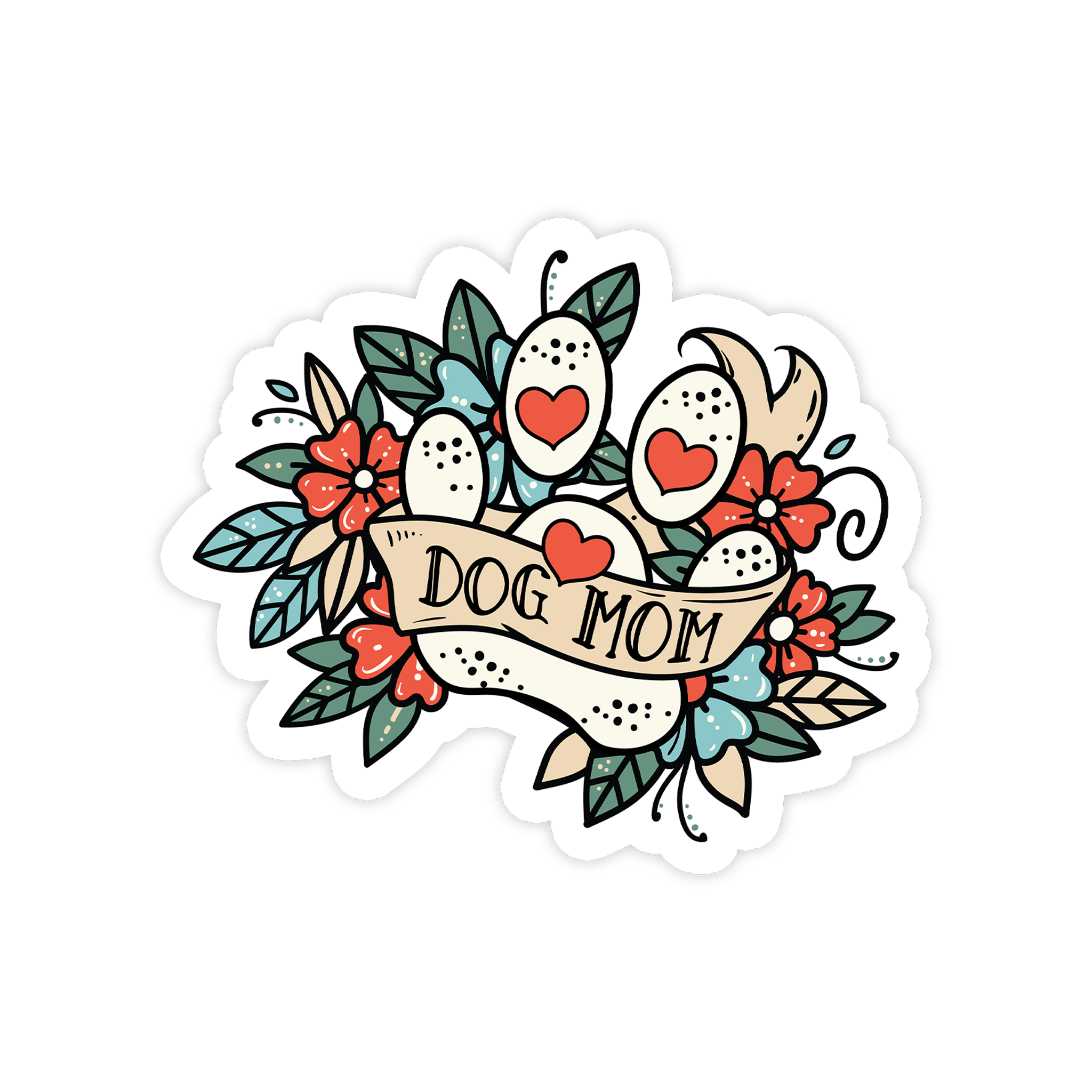 Dog Mom Tattoo Sticker