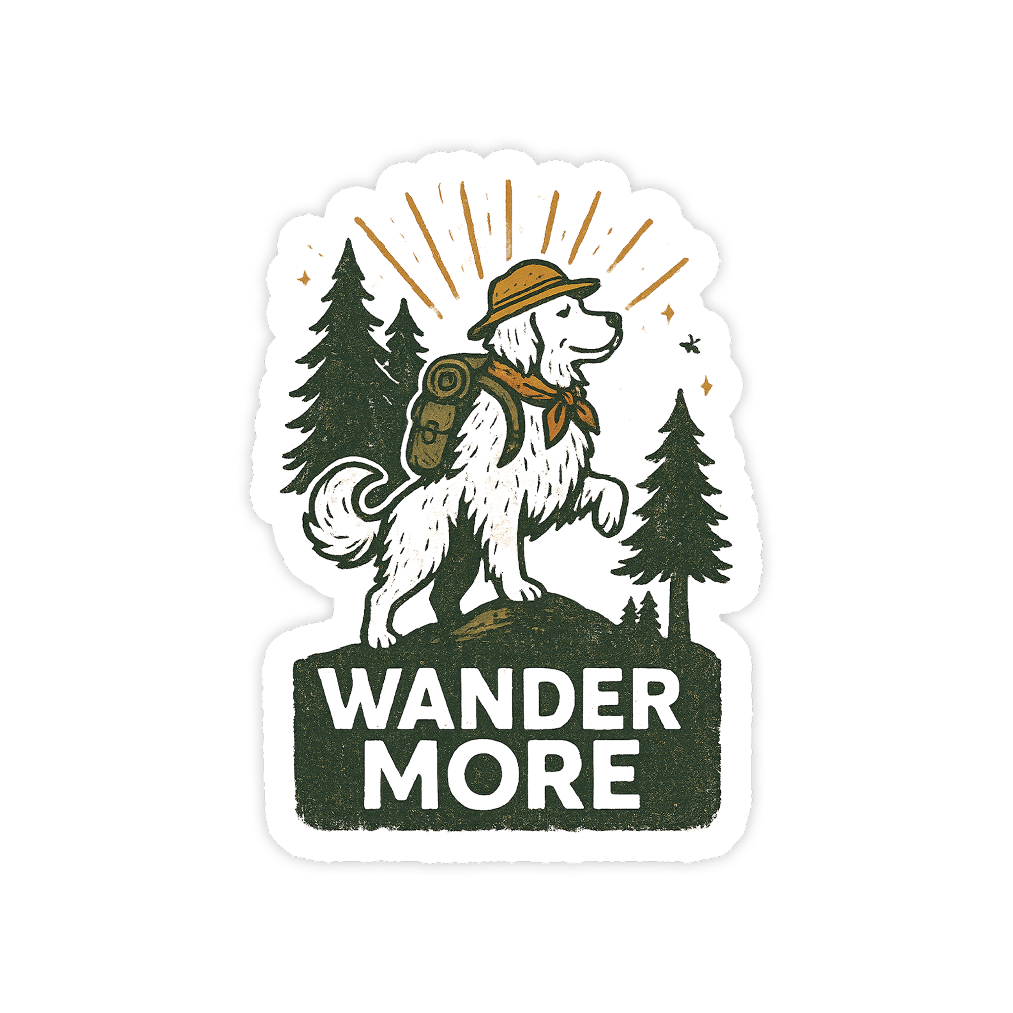 Wander More Sticker